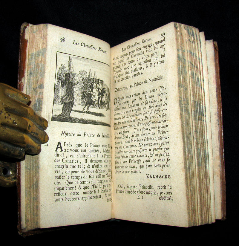 1726 Rare French Book -  Knights Errant - LES CHEVALIERS ERRANS by Comtesse d'Auneuil