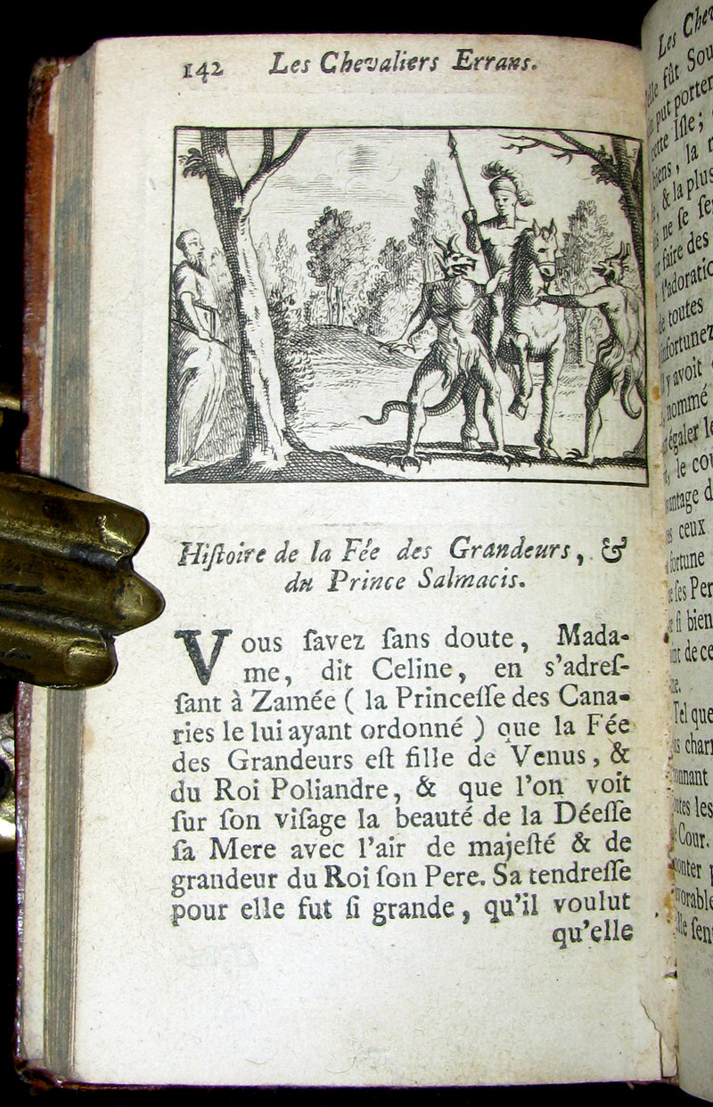 1726 Rare French Book -  Knights Errant - LES CHEVALIERS ERRANS by Comtesse d'Auneuil