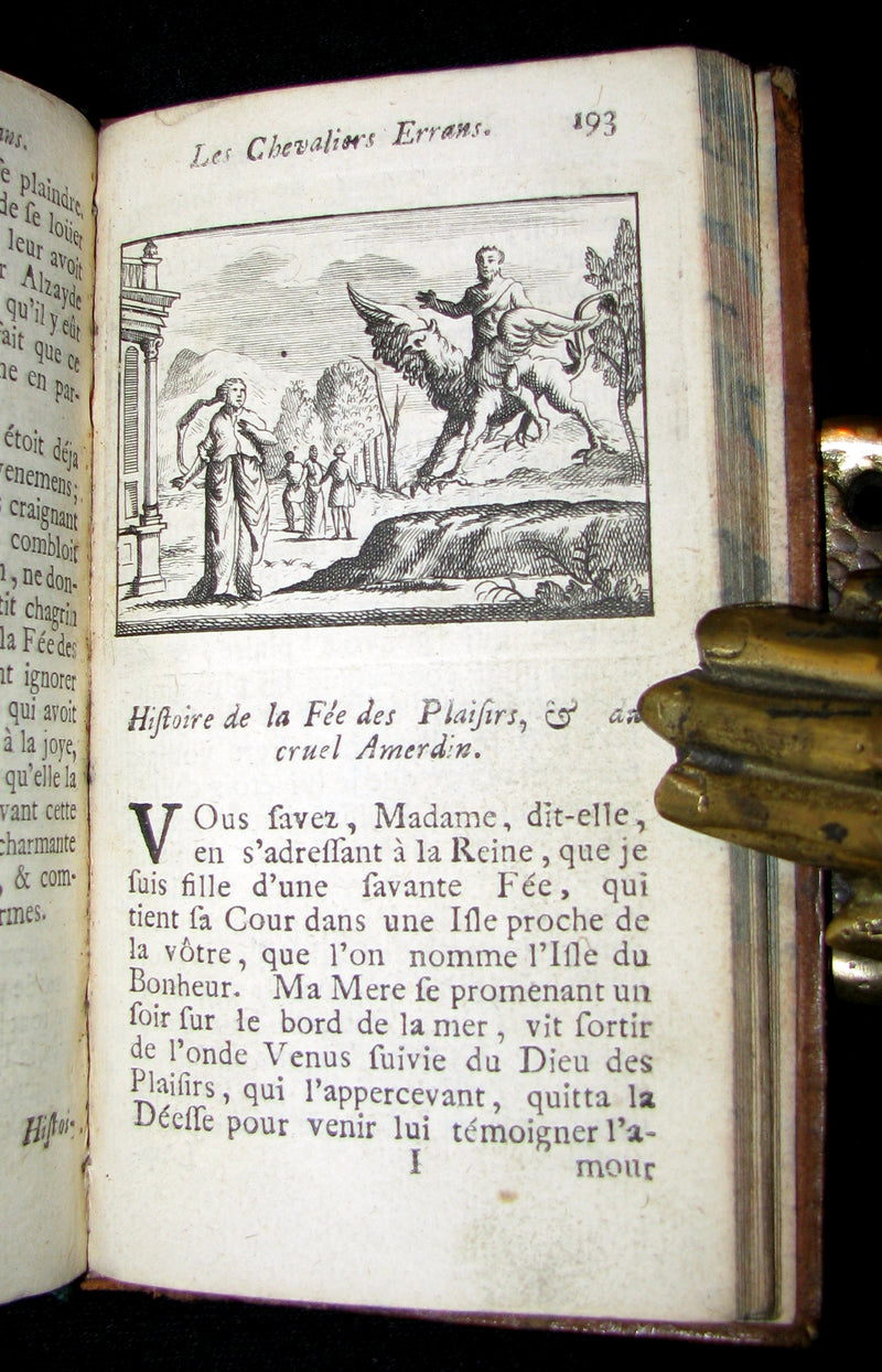 1726 Rare French Book -  Knights Errant - LES CHEVALIERS ERRANS by Comtesse d'Auneuil