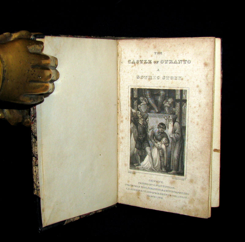 1823 Scarce edition Gothic Book - The Castle of Otranto, a Gothic Story by Horace Walpole