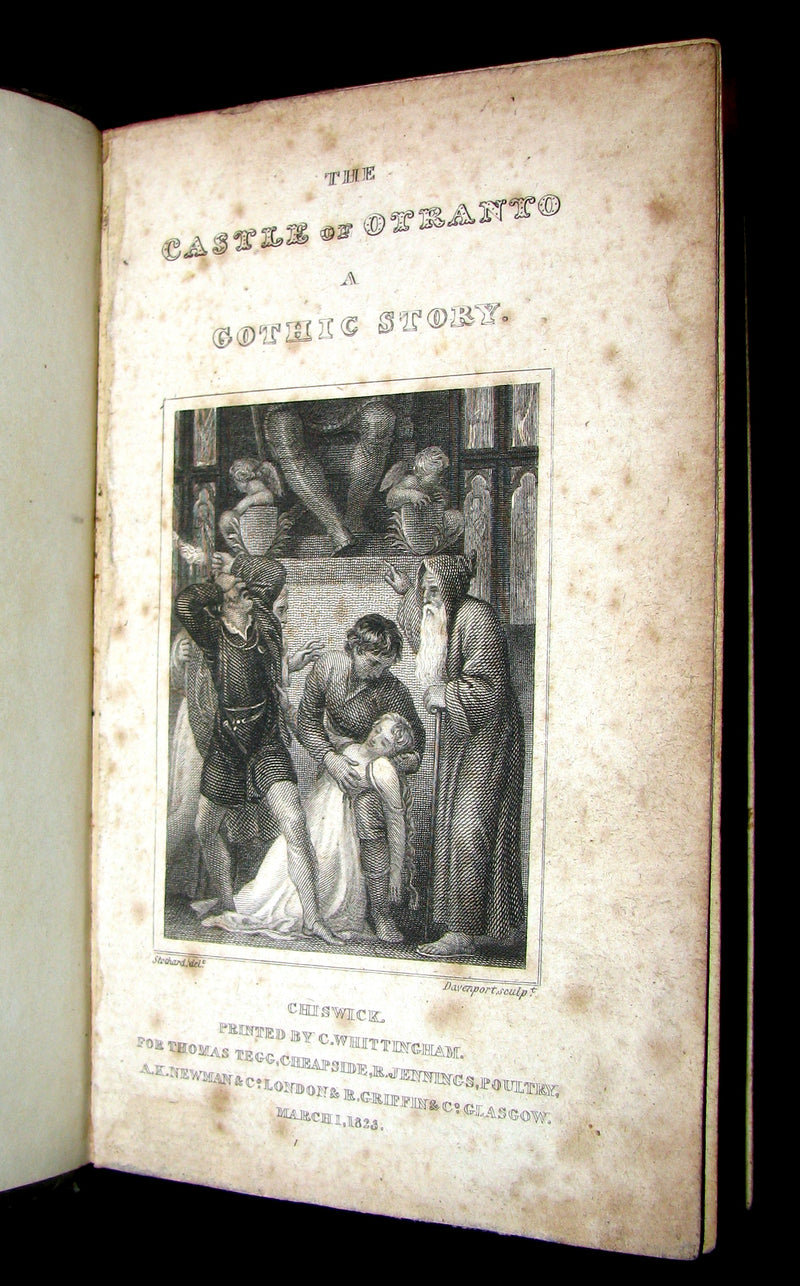 1823 Scarce edition Gothic Book - The Castle of Otranto, a Gothic Story by Horace Walpole