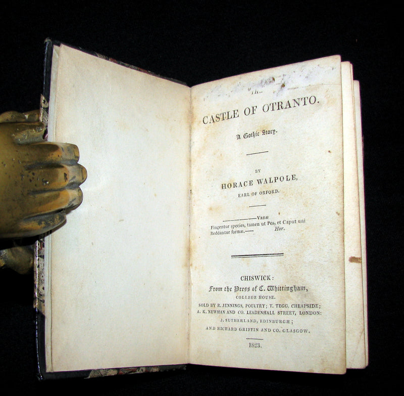 1823 Scarce edition Gothic Book - The Castle of Otranto, a Gothic Story by Horace Walpole