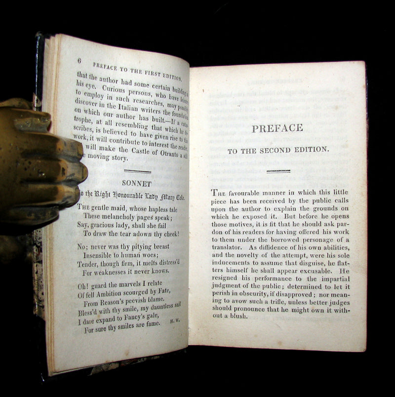 1823 Scarce edition Gothic Book - The Castle of Otranto, a Gothic Story by Horace Walpole