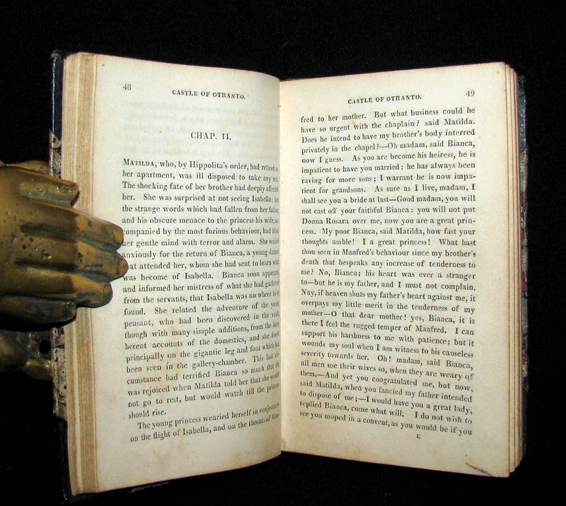 1823 Scarce edition Gothic Book - The Castle of Otranto, a Gothic Story by Horace Walpole