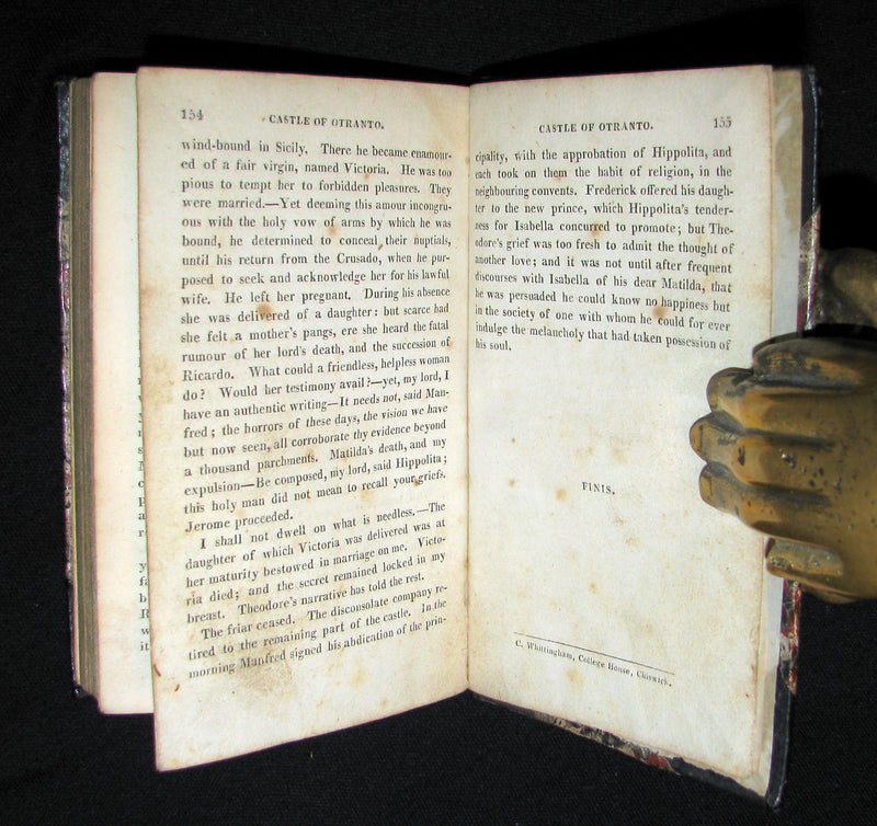 1823 Scarce edition Gothic Book - The Castle of Otranto, a Gothic Story by Horace Walpole