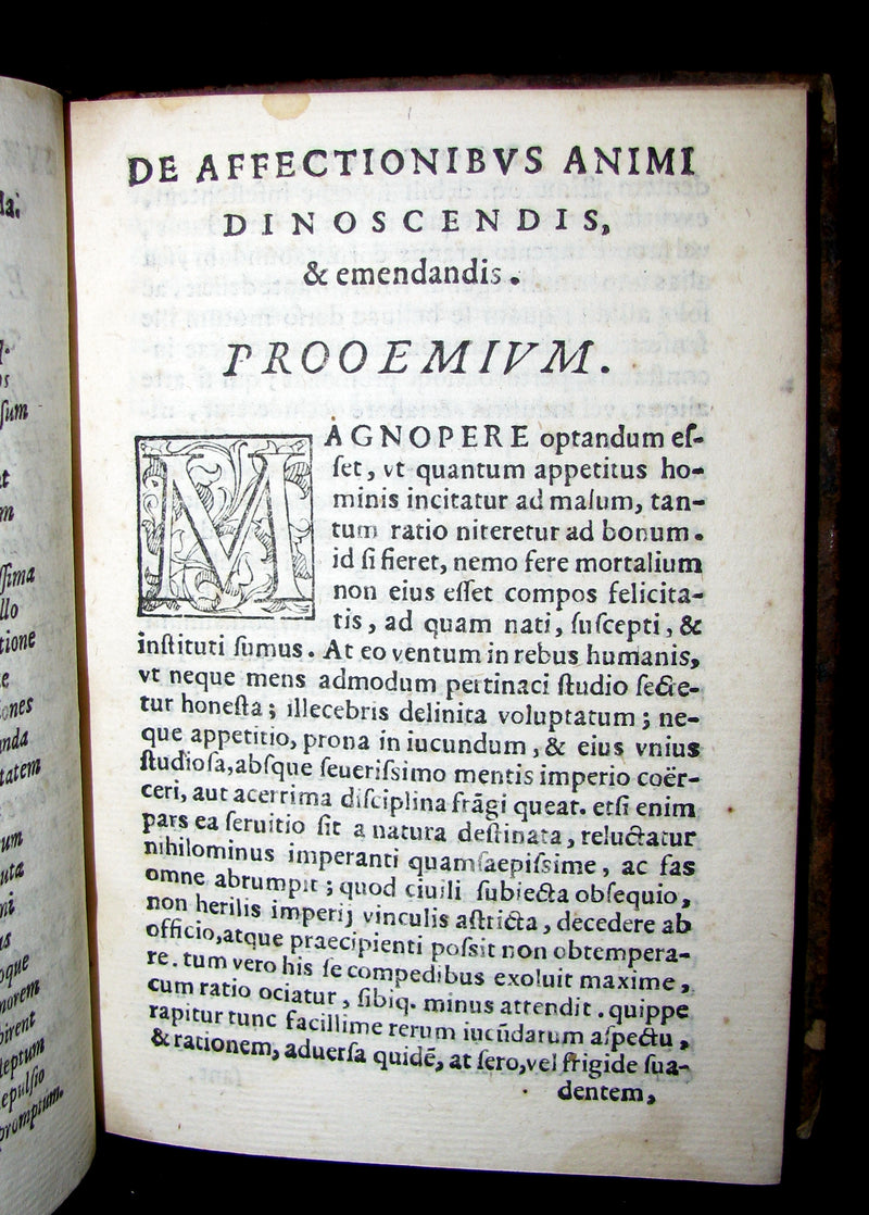 1598 Scarce Latin Book - Peregrini's Affections of the Soul - Love, Desire, Joy, Sadness, Anger, ...