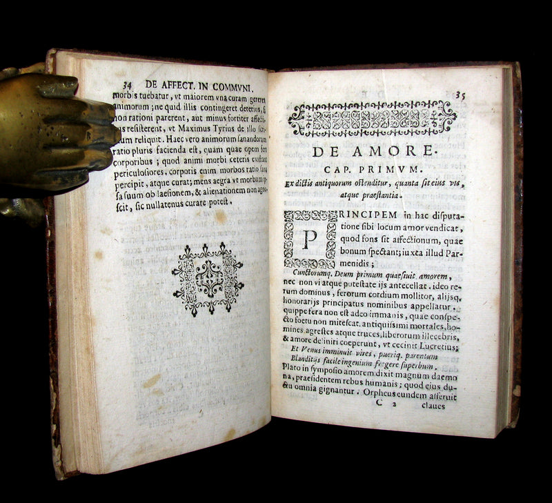 1598 Scarce Latin Book - Peregrini's Affections of the Soul - Love, Desire, Joy, Sadness, Anger, ...