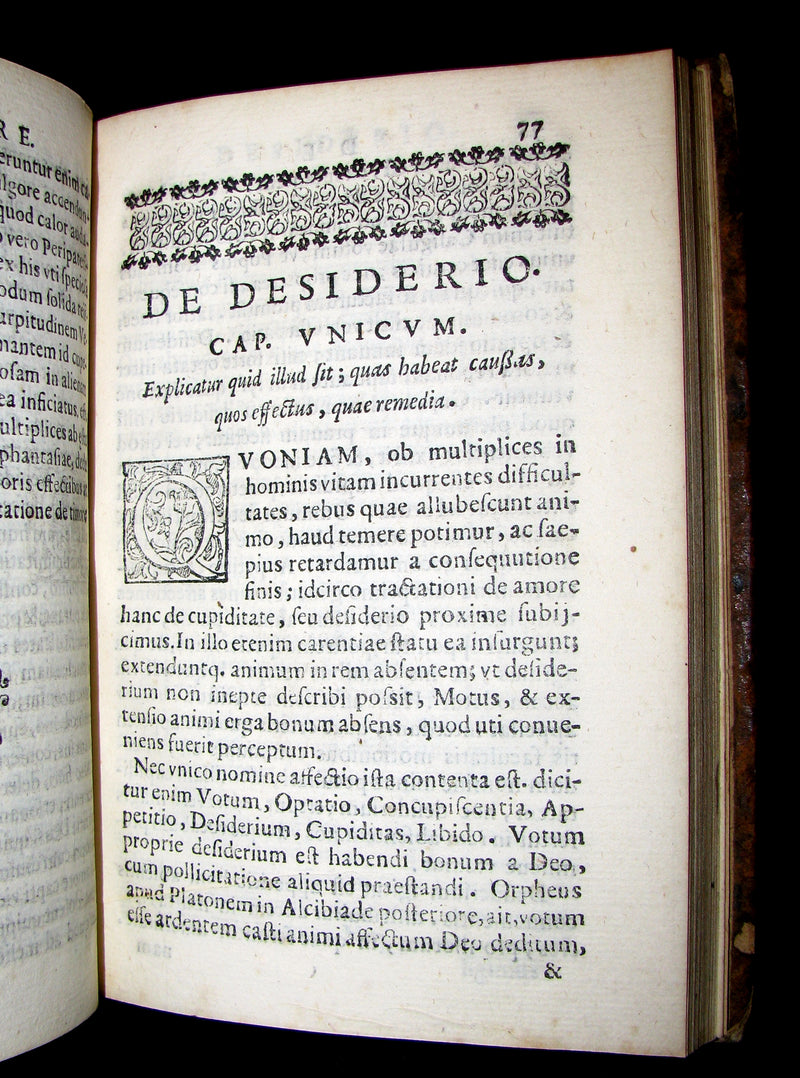 1598 Scarce Latin Book - Peregrini's Affections of the Soul - Love, Desire, Joy, Sadness, Anger, ...