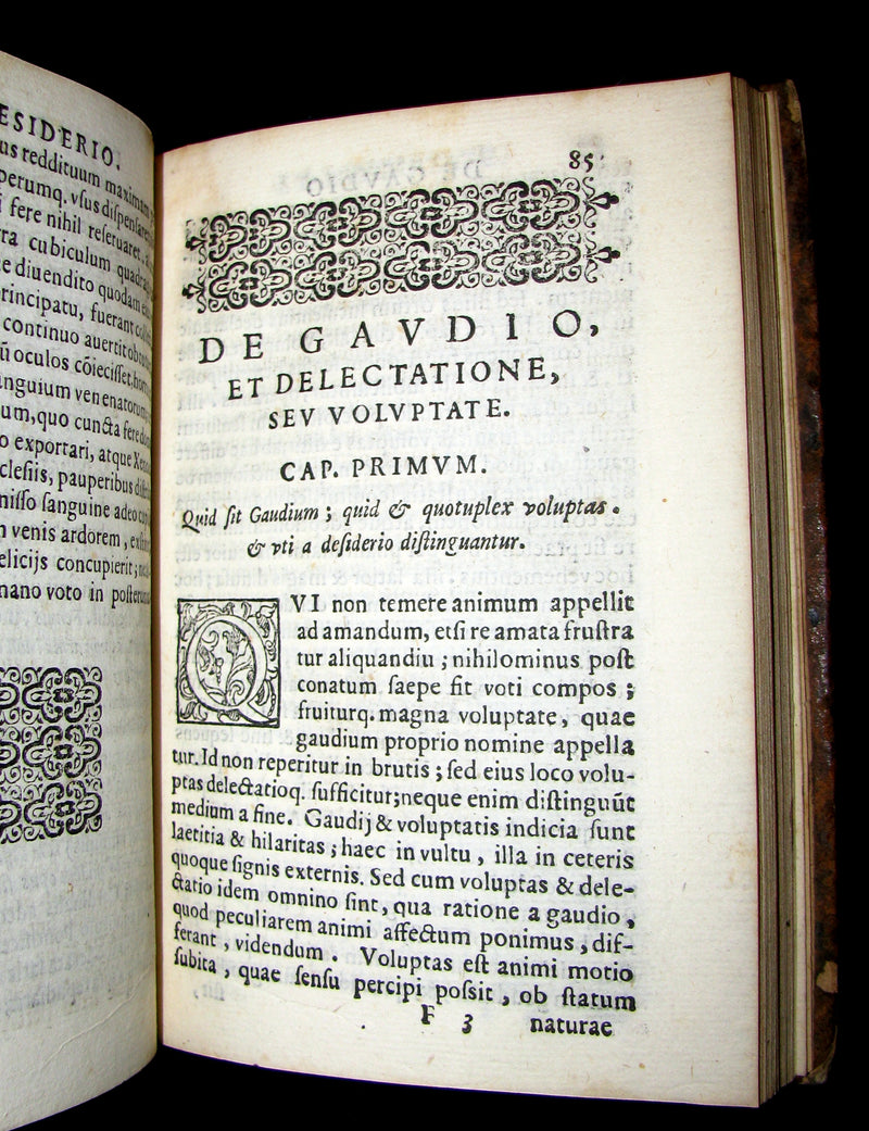 1598 Scarce Latin Book - Peregrini's Affections of the Soul - Love, Desire, Joy, Sadness, Anger, ...