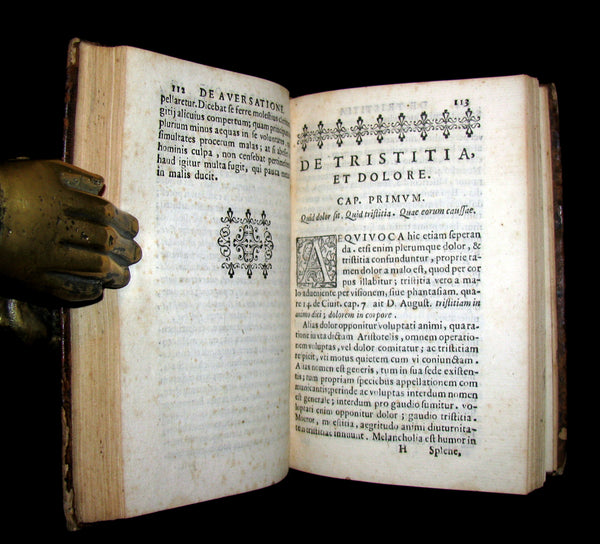 1598 Scarce Latin Book - Peregrini's Affections of the Soul - Love, Desire, Joy, Sadness, Anger, ...