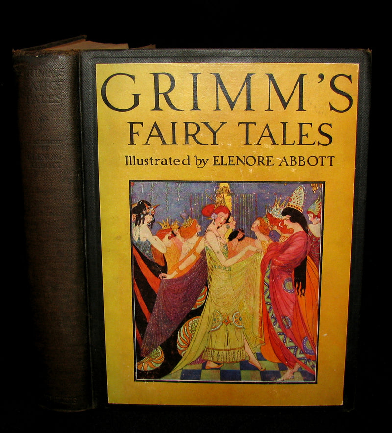 1933 Rare Book ~ Grimm's Fairy Tales Selected and Illustrated by Elenore Abbott.