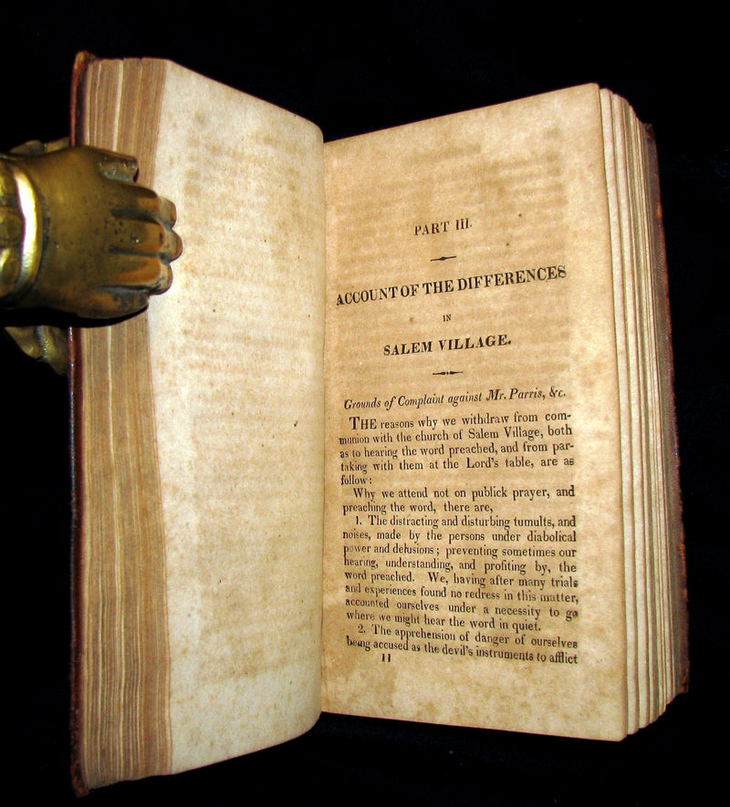 1823 Scarce Book - SALEM WITCHCRAFT - Wonders of the Invisible World by Robert Calef.
