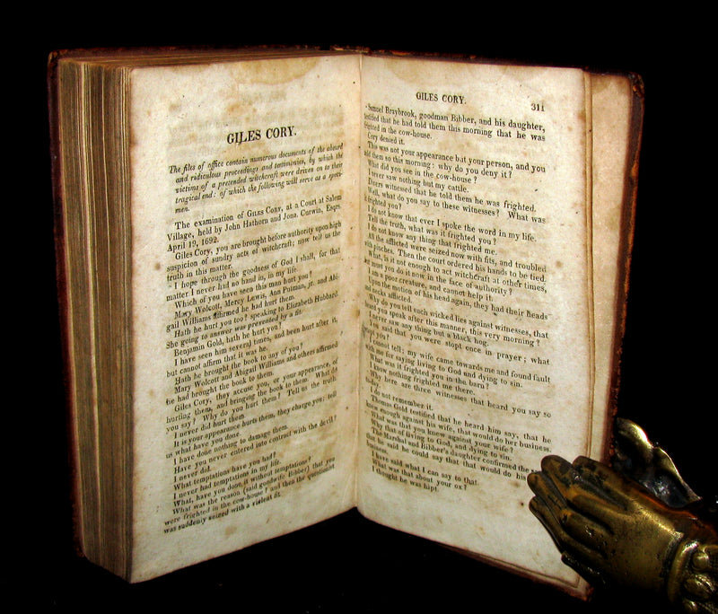 1823 Scarce Book - SALEM WITCHCRAFT - Wonders of the Invisible World by Robert Calef.