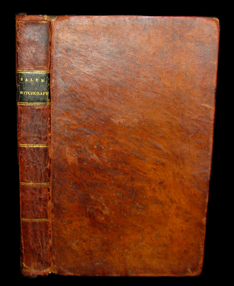 1823 Scarce Book - SALEM WITCHCRAFT - Wonders of the Invisible World by Robert Calef.