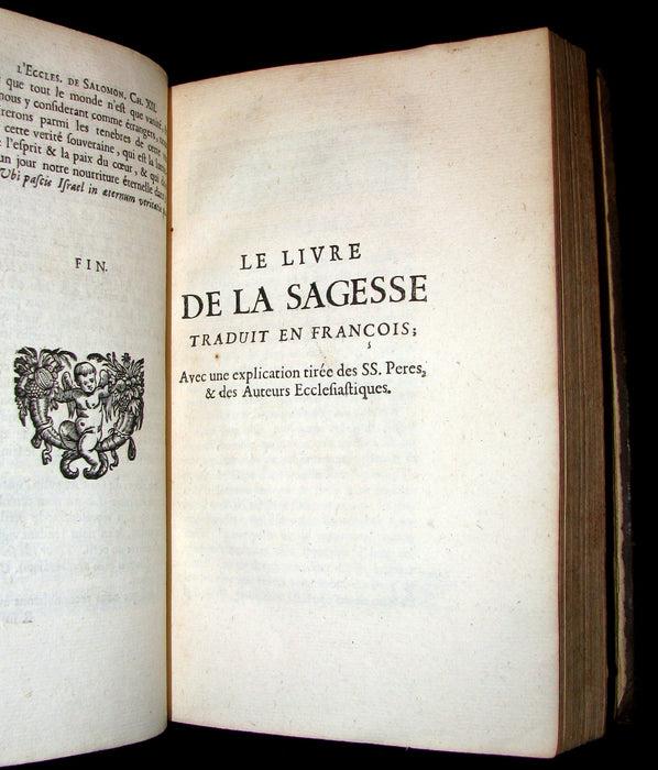 1701 Rare Latin French Book Bible - ECCLESIASTES of King Solomon by Le Maistre de Sacy