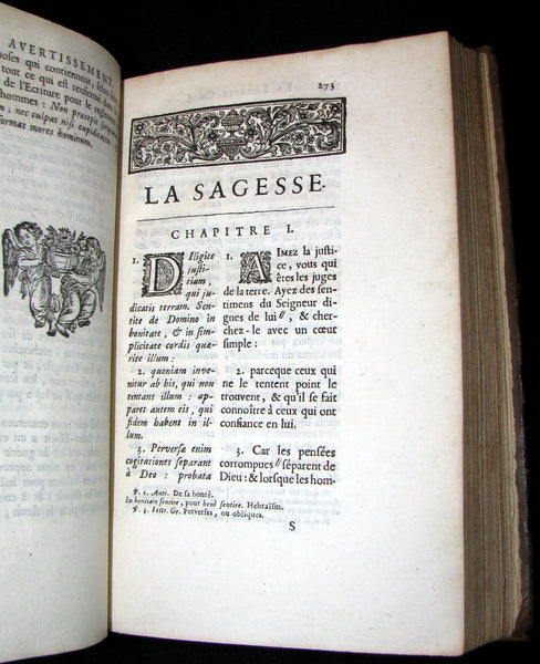 1701 Rare Latin French Book Bible - ECCLESIASTES of King Solomon by Le Maistre de Sacy