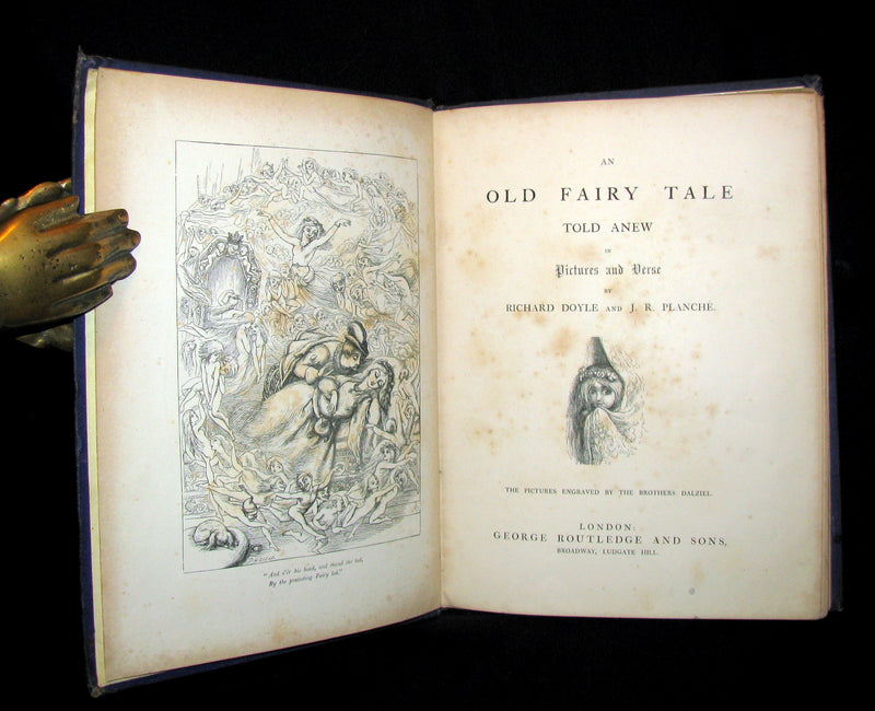 1865 Scarce Victorian Book - An Old Fairy Tale Told Anew (The Sleeping Beauty) with illustrations by R. Doyle