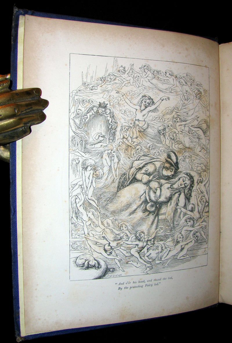 1865 Scarce Victorian Book - An Old Fairy Tale Told Anew (The Sleeping Beauty) with illustrations by R. Doyle