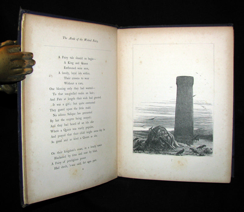 1865 Scarce Victorian Book - An Old Fairy Tale Told Anew (The Sleeping Beauty) with illustrations by R. Doyle