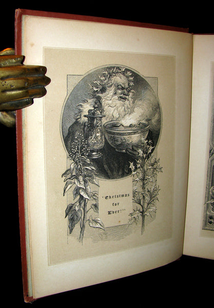 1880 Scarce Victorian Book ~ CHRISTMAS in Art and Song, Illustrated.