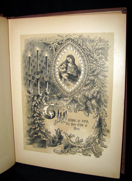 1880 Scarce Victorian Book ~ CHRISTMAS in Art and Song, Illustrated.