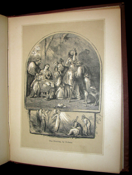 1880 Scarce Victorian Book ~ CHRISTMAS in Art and Song, Illustrated.