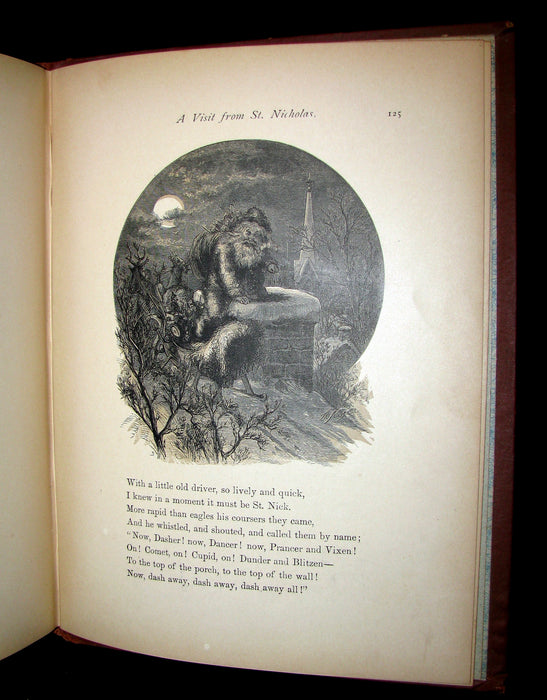 1880 Scarce Victorian Book ~ CHRISTMAS in Art and Song, Illustrated.