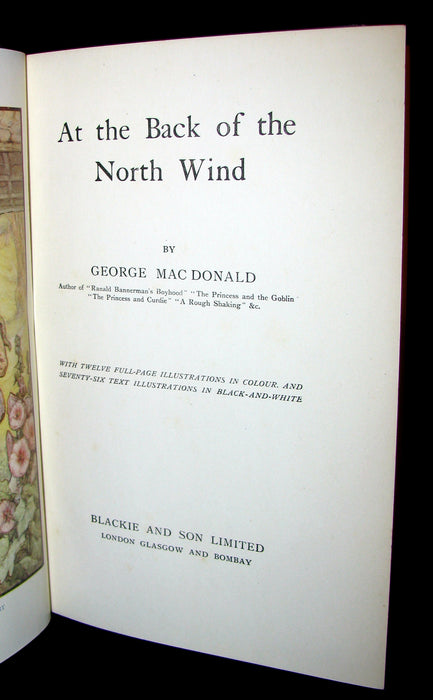 1911 Rare Edition - AT THE BACK OF THE NORTH WIND by George MacDonald