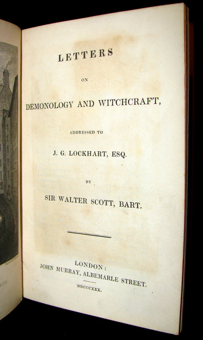 1830 First Edition Walter Scott - Letters on Demonology & Witchcraft - WITCHES & FAIRIES