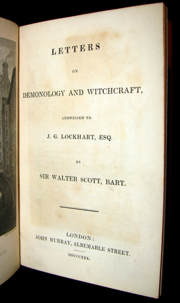 1830 First Edition Walter Scott - Letters on Demonology & Witchcraft - WITCHES & FAIRIES