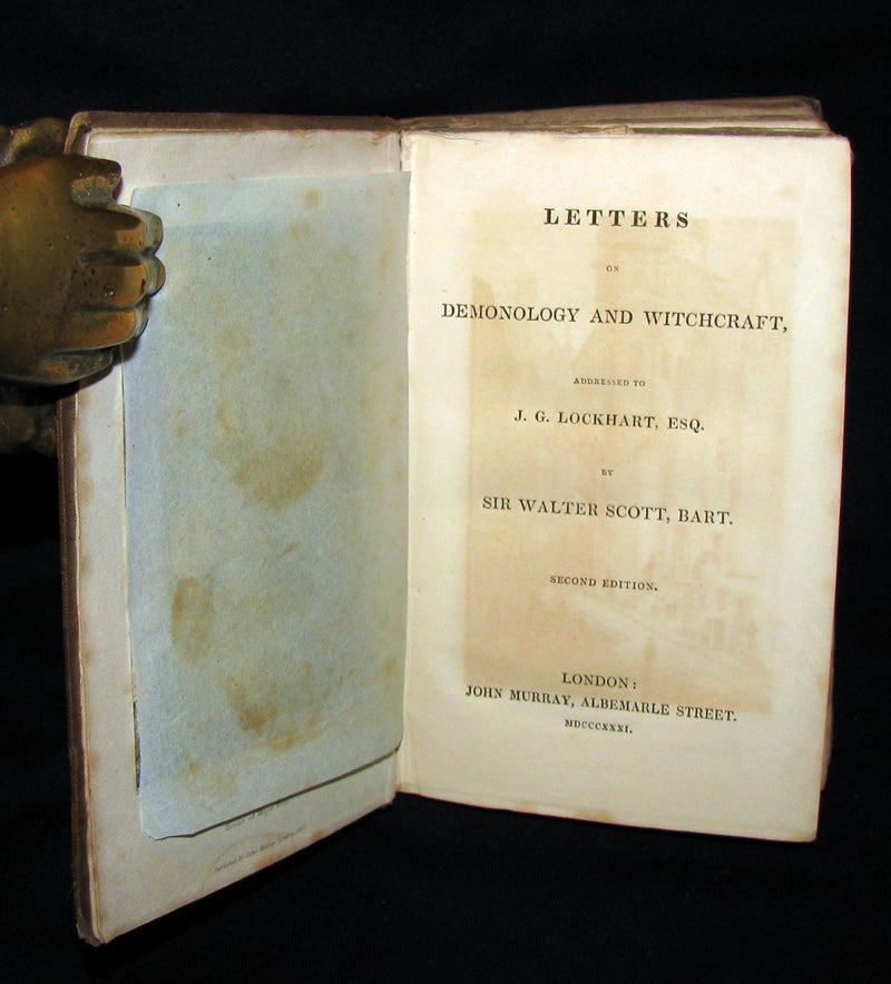 1831 Rare in Original Binding - Letters on Demonology & Witchcraft - WITCHES & FAIRIES.