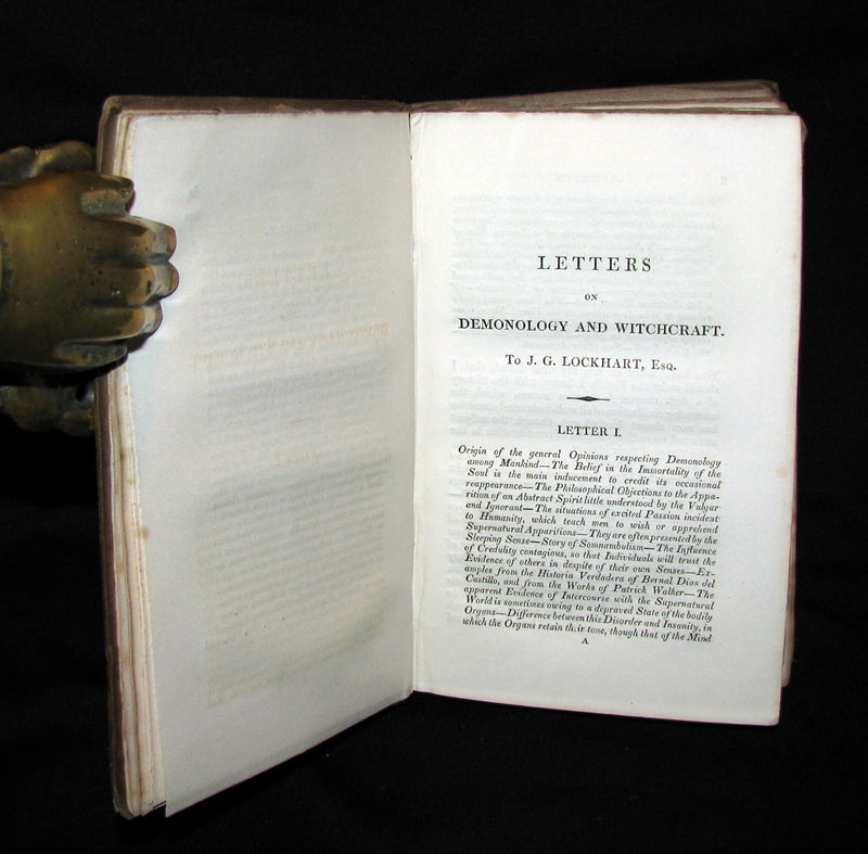 1831 Rare in Original Binding - Letters on Demonology & Witchcraft - WITCHES & FAIRIES.