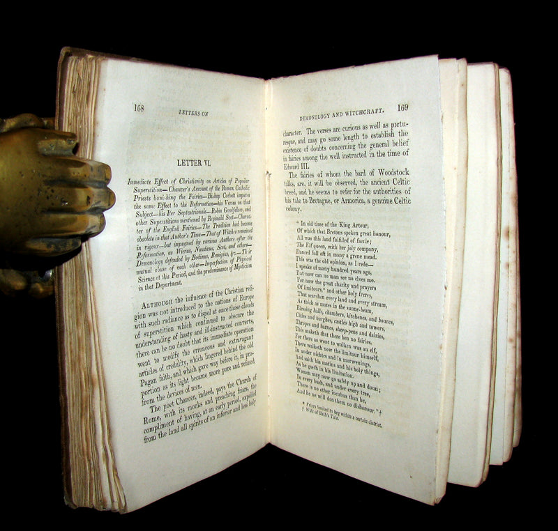 1831 Rare in Original Binding - Letters on Demonology & Witchcraft - WITCHES & FAIRIES.