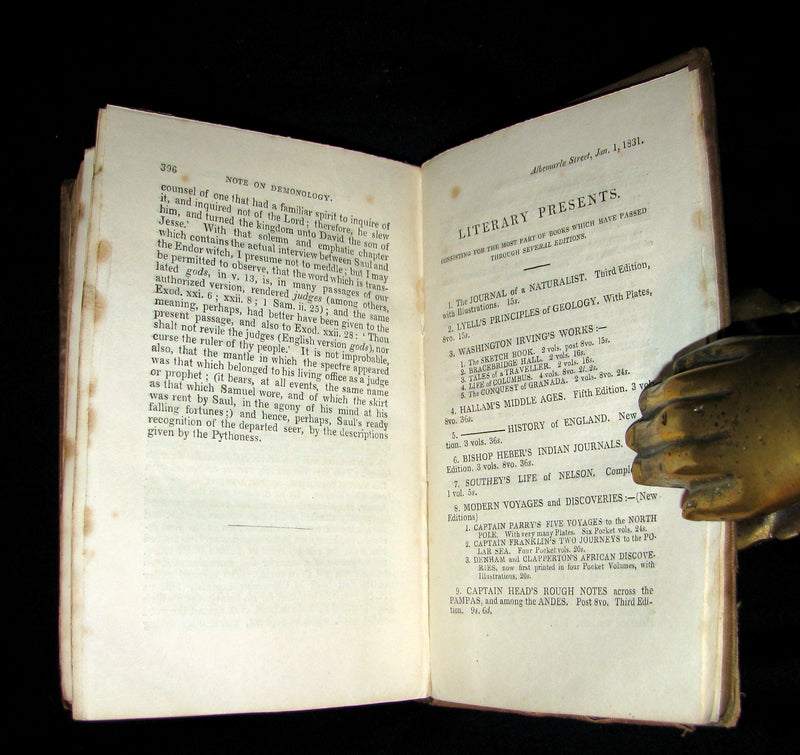 1831 Rare in Original Binding - Letters on Demonology & Witchcraft - WITCHES & FAIRIES.