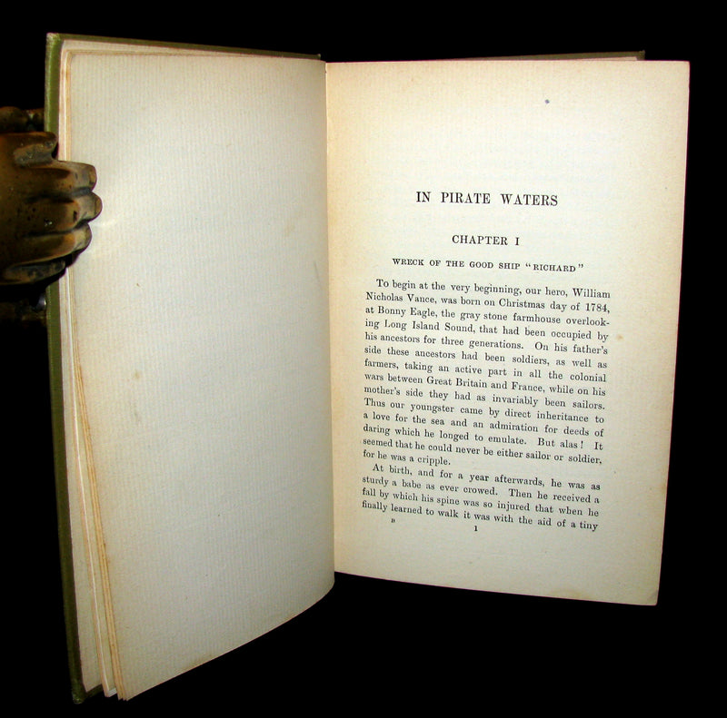 1898 Rare First Edition Book - In Pirate Waters, a Tale of the American Navy by Kirk Munroe