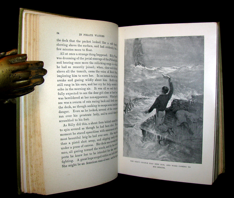 1898 Rare First Edition Book - In Pirate Waters, a Tale of the American Navy by Kirk Munroe