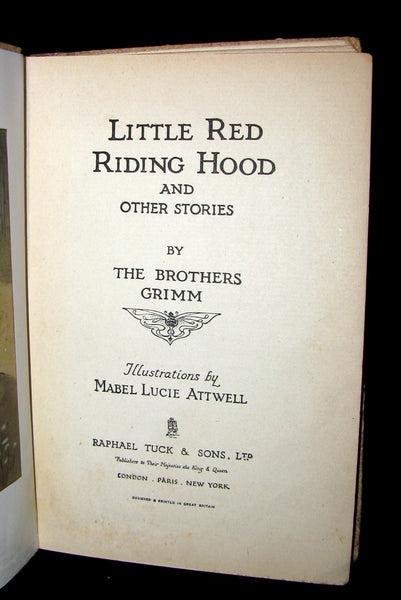 1915 Rare 1stED Book - Little Red Riding Hood illustrated by Mabel Lucie Attwell