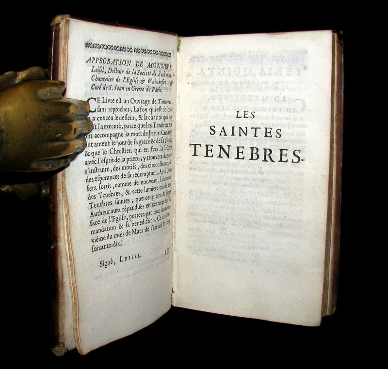 1670 Rare Latin French 1stED  Book - The HOLY DARKNESS - Les Saintes Ténèbres by Louis Charpy de Sainte-Croix