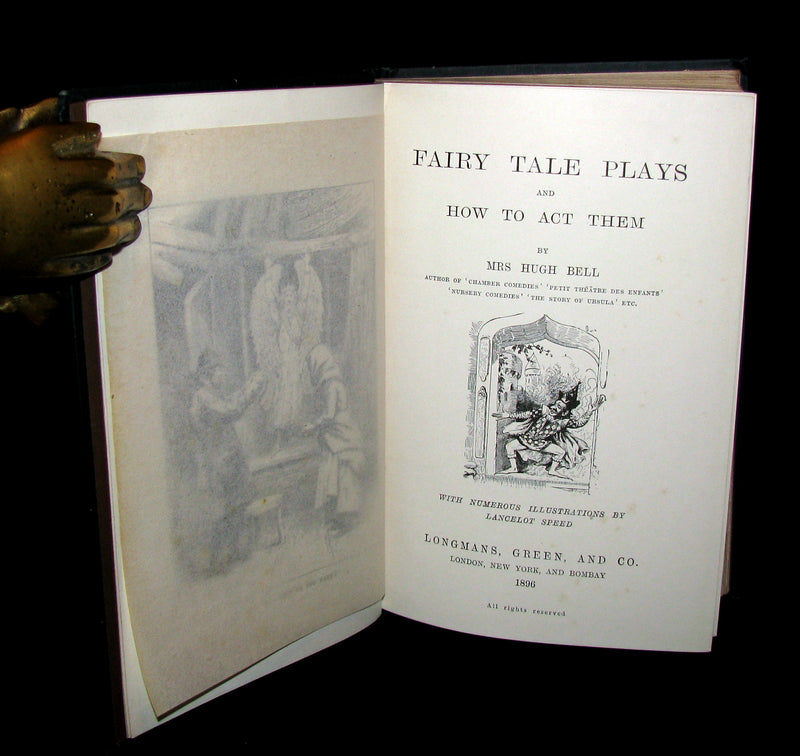 1896 Rare 1stED Book - FAIRY TALE PLAYS and How to Act Them. Beauty & the Beast, Cinderella, ...