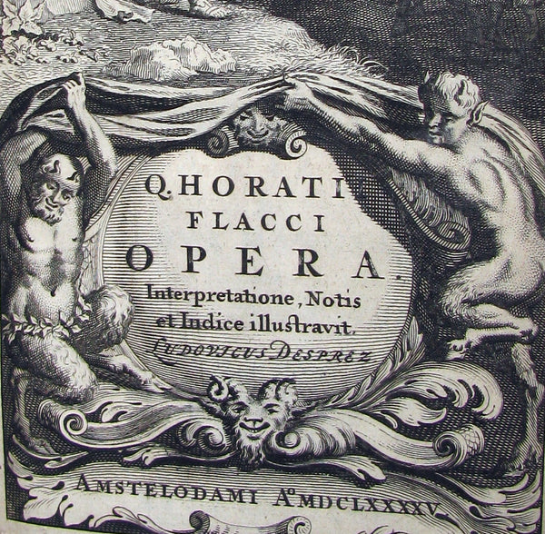1695 Rare Latin Vellum Book - Complete Works of HORACE - Q. Horatii Flacci Opera.