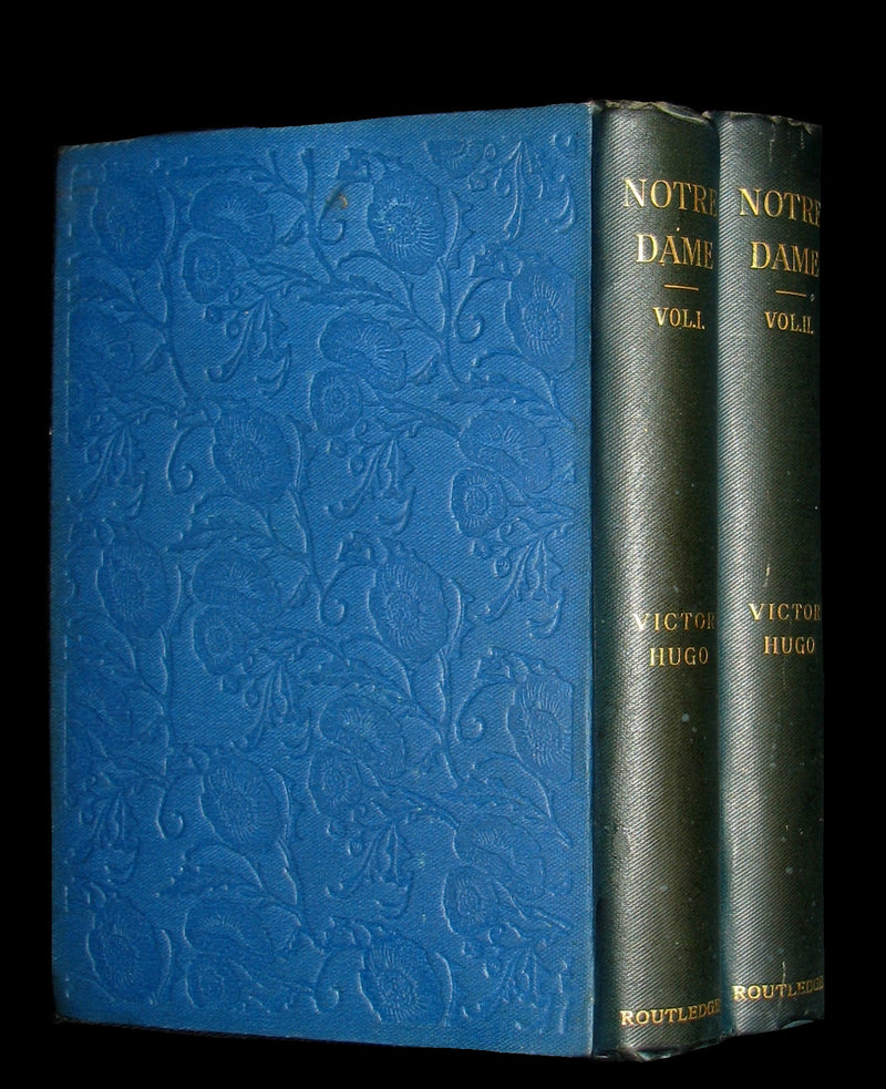 1895 Rare Book set - Notre-Dame de Paris - The Hunchback of Notre-Dame by Victor Hugo. Gothic.
