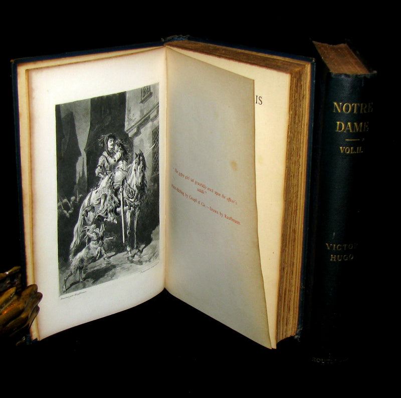 1895 Rare Book set - Notre-Dame de Paris - The Hunchback of Notre-Dame by Victor Hugo. Gothic.