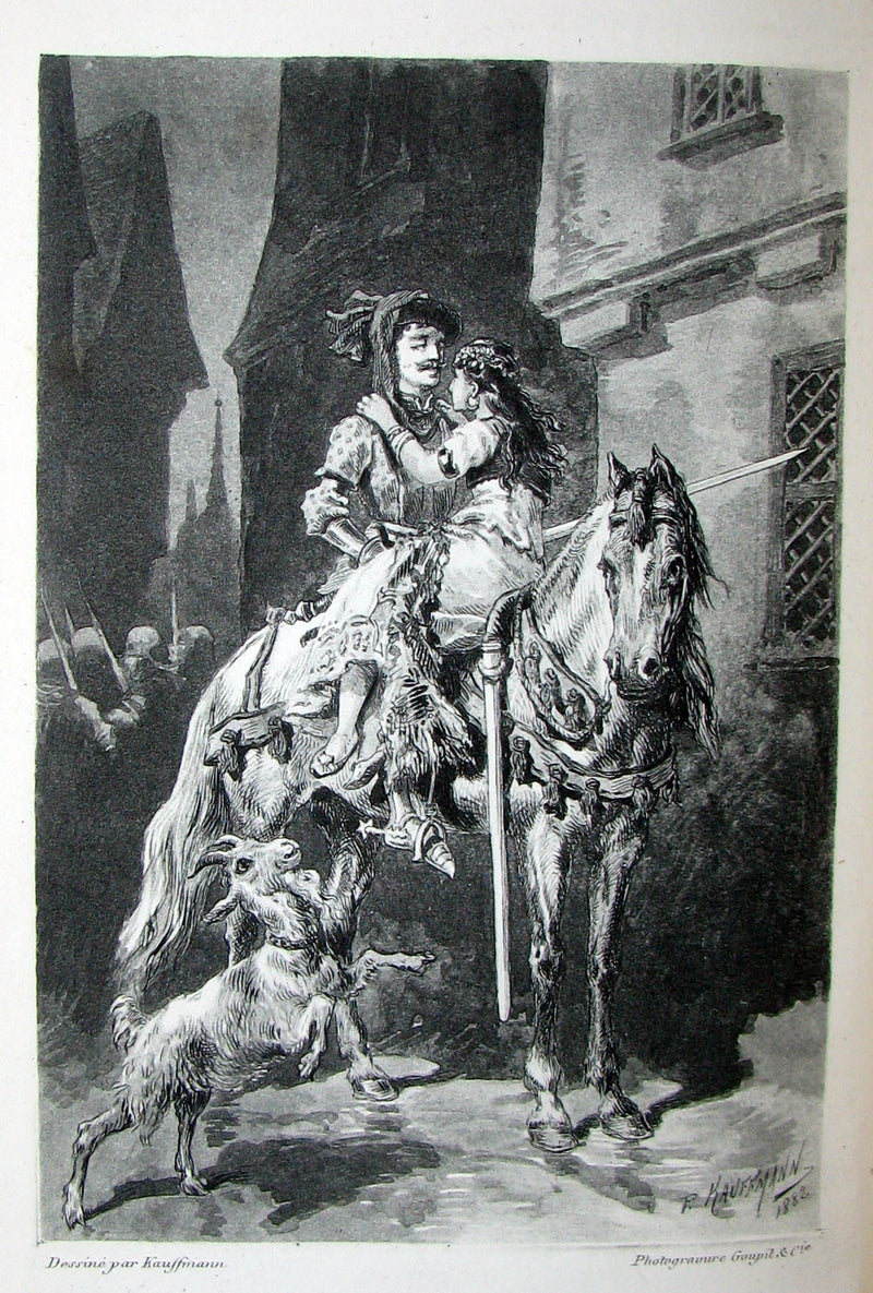 1895 Rare Book set - Notre-Dame de Paris - The Hunchback of Notre-Dame by Victor Hugo. Gothic.