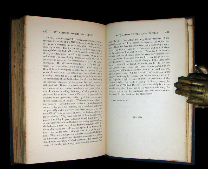 1895 Rare Book set - Notre-Dame de Paris - The Hunchback of Notre-Dame by Victor Hugo. Gothic.