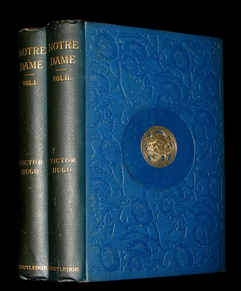 1895 Rare Book set - Notre-Dame de Paris - The Hunchback of Notre-Dame by Victor Hugo. Gothic.