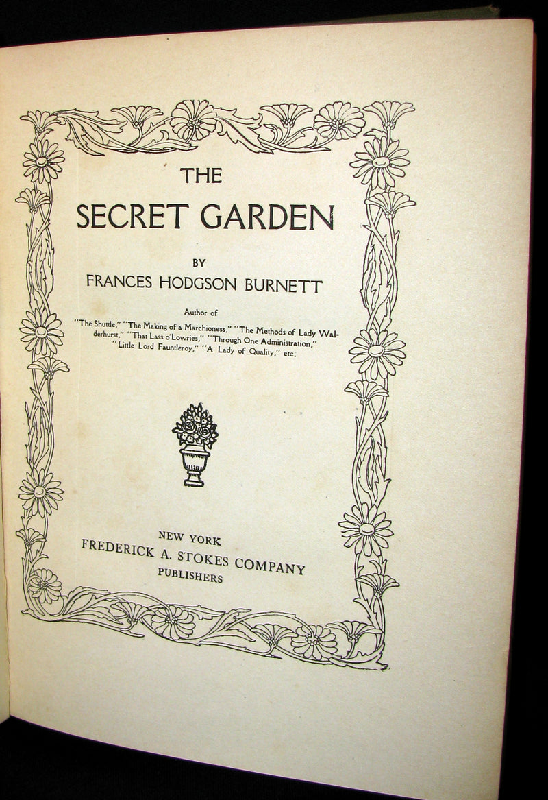 1911 Rare First Edition Book - The Secret Garden by Frances Hodgson Burnett.