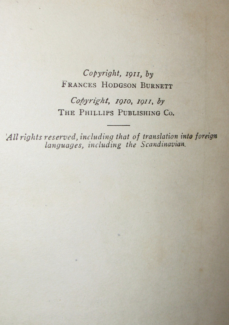 1911 Rare First Edition Book - The Secret Garden by Frances Hodgson Burnett.