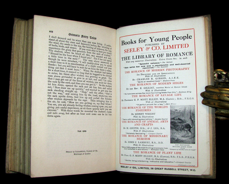 1908 Scarce Book ~ Grimm's Fairy Tales illustrated by H.M. Brock & Lancelot Speed.