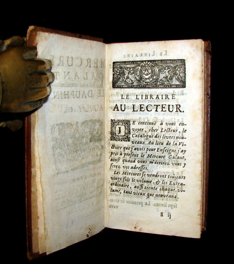 1682 Scarce French Book - Mercure Galant with Folding Granada's Alhambra illustration.