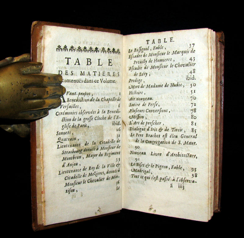 1682 Scarce French Book - Mercure Galant with Folding Granada's Alhambra illustration.